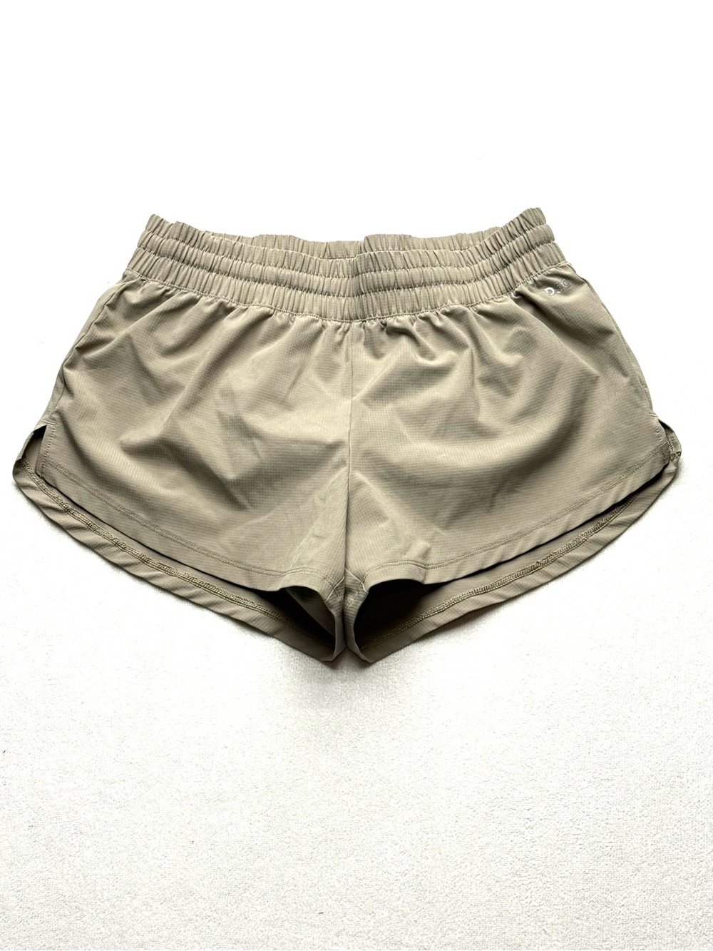 DSG Women's Khaki Athletic Shorts with Elastic Waistband